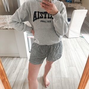 A New Day Black White Gingham Pull On Shorts Size Large